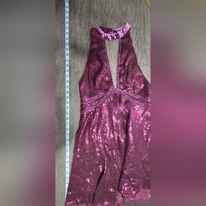 Free People Sparkling Purple Mini Dress NWT